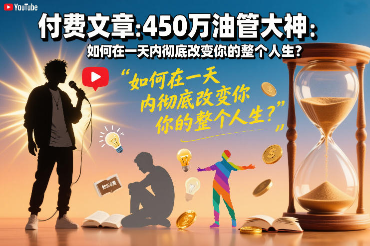 付费文章：450万油管大神：如何在一天内彻底改变你的整个人生？牛品源码-源码下载-源码社区-zblog主题插件-PHP源码-三合一源码-直播源码-短视频源码-APP源码-即时通讯-源码-交友源码牛品源码