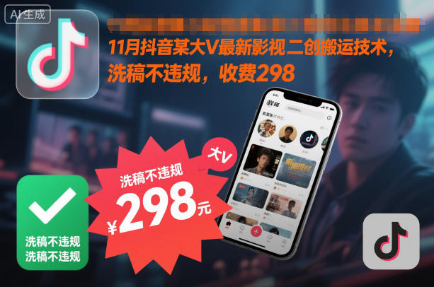 11月抖音某大V最新影视二创搬运技术,洗稿不违规,收费298牛品源码-源码下载-源码社区-zblog主题插件-PHP源码-三合一源码-直播源码-短视频源码-APP源码-即时通讯-源码-交友源码牛品源码