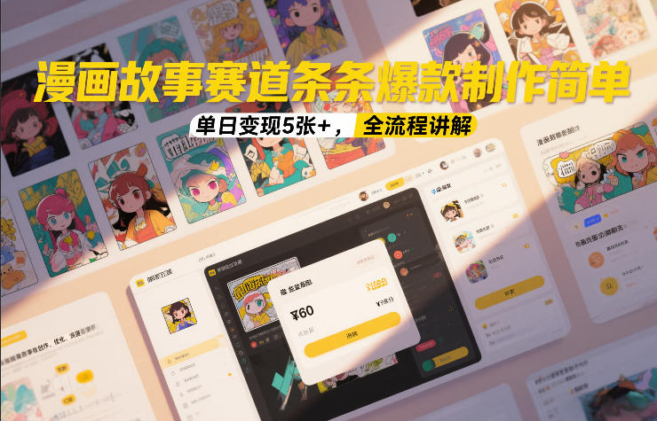 漫画故事赛道条条爆款制作简单,单日变现5张+,全流程讲解牛品源码-源码下载-源码社区-zblog主题插件-PHP源码-三合一源码-直播源码-短视频源码-APP源码-即时通讯-源码-交友源码牛品源码