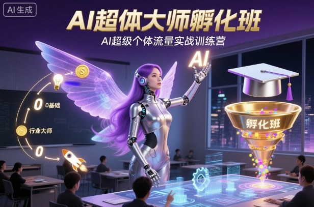 AI超体大师孵化班,AI超级个体流量实战训练营牛品源码-源码下载-源码社区-zblog主题插件-PHP源码-三合一源码-直播源码-短视频源码-APP源码-即时通讯-源码-交友源码牛品源码