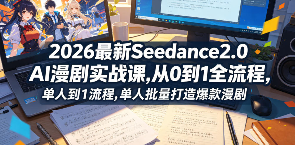 2026最新Seedance2.0 AI漫剧实战课,，从0到1全流程，单人批量打造爆款漫剧牛品源码-源码下载-源码社区-zblog主题插件-PHP源码-三合一源码-直播源码-短视频源码-APP源码-即时通讯-源码-交友源码牛品源码