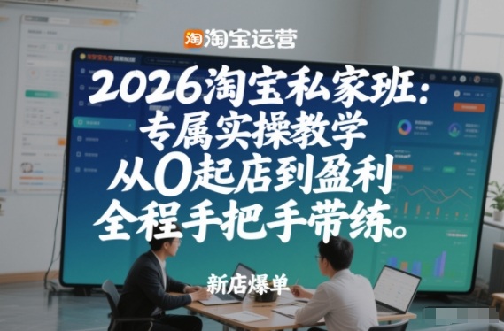2026淘宝私家班：专属实操教学，从0起店到盈利，全程手把手带练牛品源码-源码下载-源码社区-zblog主题插件-PHP源码-三合一源码-直播源码-短视频源码-APP源码-即时通讯-源码-交友源码牛品源码