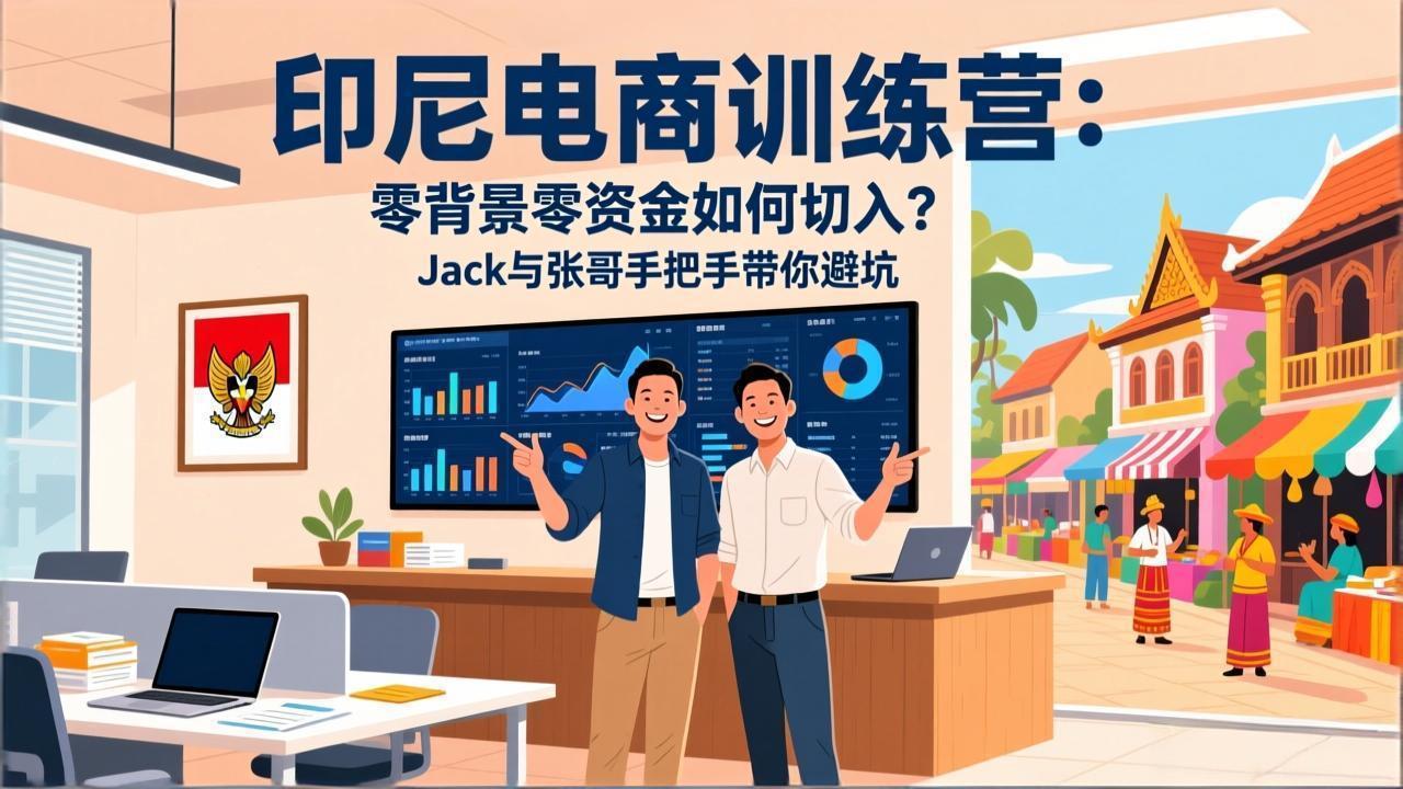 印尼电商训练营:零背景零资金如何切入?Jack与张哥手把手带你避坑牛品源码-源码下载-源码社区-zblog主题插件-PHP源码-三合一源码-直播源码-短视频源码-APP源码-即时通讯-源码-交友源码牛品源码