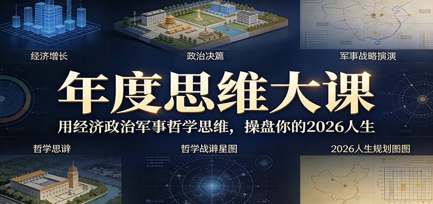 年度思维大课，用经济政治军事哲学思维，操盘你的2026人生牛品源码-源码下载-源码社区-zblog主题插件-PHP源码-三合一源码-直播源码-短视频源码-APP源码-即时通讯-源码-交友源码牛品源码