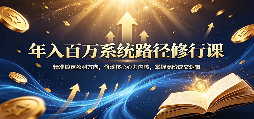 年入百万系统路径修行课：精准锁定盈利方向，修炼核心心力内核，掌握高阶成交逻辑牛品源码-源码下载-源码社区-zblog主题插件-PHP源码-三合一源码-直播源码-短视频源码-APP源码-即时通讯-源码-交友源码牛品源码