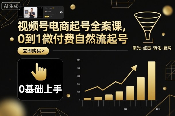 视频号电商起号全案课,0到1微付费自然流起号牛品源码-源码下载-源码社区-zblog主题插件-PHP源码-三合一源码-直播源码-短视频源码-APP源码-即时通讯-源码-交友源码牛品源码
