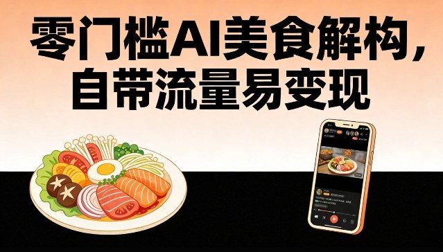 零门槛AI美食解构，自带流量易变现牛品源码-源码下载-源码社区-zblog主题插件-PHP源码-三合一源码-直播源码-短视频源码-APP源码-即时通讯-源码-交友源码牛品源码