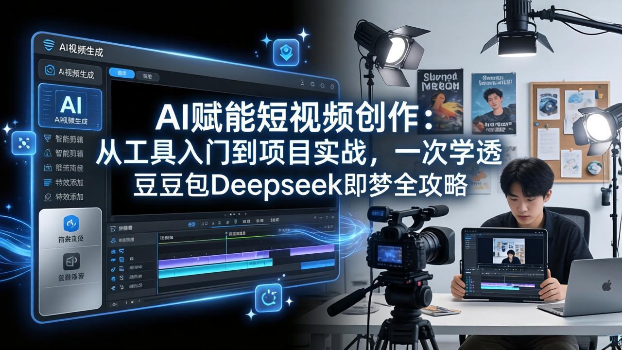 AI赋能短视频创作：从工具入门到项目实战，一次学透豆包Deepseek即梦全攻略牛品源码-源码下载-源码社区-zblog主题插件-PHP源码-三合一源码-直播源码-短视频源码-APP源码-即时通讯-源码-交友源码牛品源码