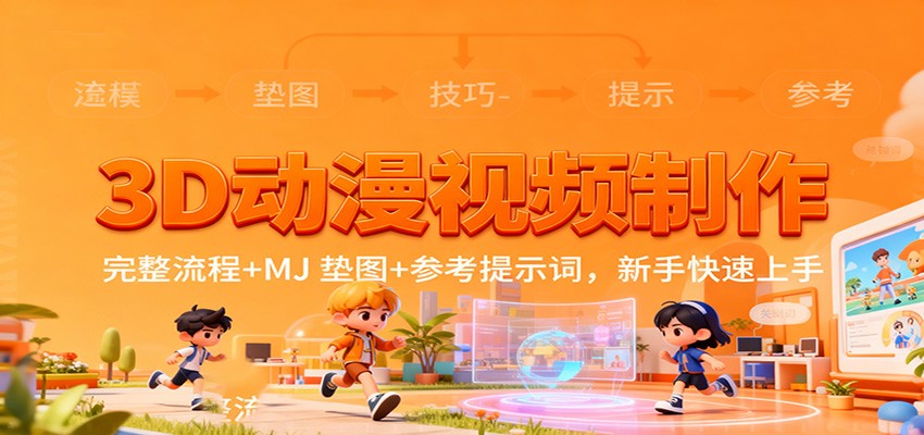 3D动漫视频制作，完整流程+MJ 垫图+参考提示词，新手快速上手牛品源码-源码下载-源码社区-zblog主题插件-PHP源码-三合一源码-直播源码-短视频源码-APP源码-即时通讯-源码-交友源码牛品源码