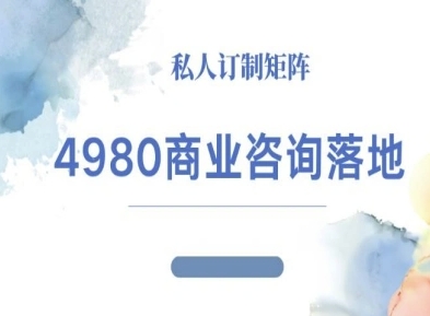 4980商业咨询师落地课程-ip运营高客单教程牛品源码-源码下载-源码社区-zblog主题插件-PHP源码-三合一源码-直播源码-短视频源码-APP源码-即时通讯-源码-交友源码牛品源码