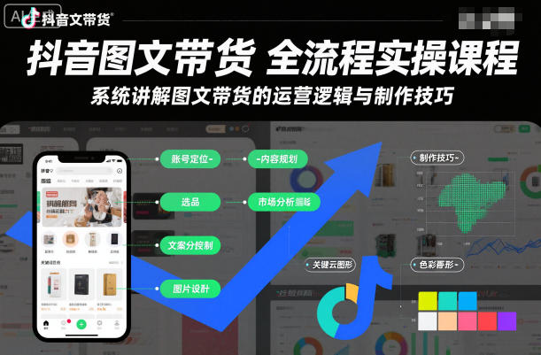抖音图文带货全流程实操课程,系统讲解图文带货的运营逻辑与制作技巧牛品源码-源码下载-源码社区-zblog主题插件-PHP源码-三合一源码-直播源码-短视频源码-APP源码-即时通讯-源码-交友源码牛品源码