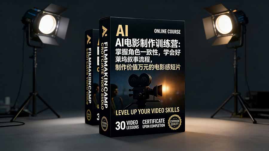 AI电影制作训练营:掌握角色一致性,学会好莱坞叙事流程,制作价值万元的电影感短片牛品源码-源码下载-源码社区-zblog主题插件-PHP源码-三合一源码-直播源码-短视频源码-APP源码-即时通讯-源码-交友源码牛品源码