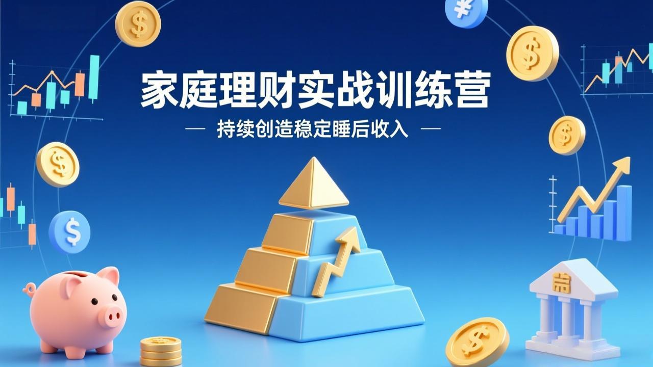 家庭理财实战训练营：从0到1建体系，三阶进阶层层递进，助你持续创造稳定睡后收入牛品源码-源码下载-源码社区-zblog主题插件-PHP源码-三合一源码-直播源码-短视频源码-APP源码-即时通讯-源码-交友源码牛品源码