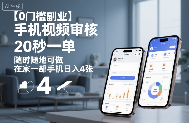 【0门槛副业】手机视频审核，20秒一单，随时随地可做，在家一部手机日入4张【揭秘】牛品源码-源码下载-源码社区-zblog主题插件-PHP源码-三合一源码-直播源码-短视频源码-APP源码-即时通讯-源码-交友源码牛品源码
